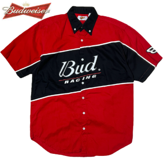 "BUDWEISER" S/S Racing Shirt -REDBLACK-