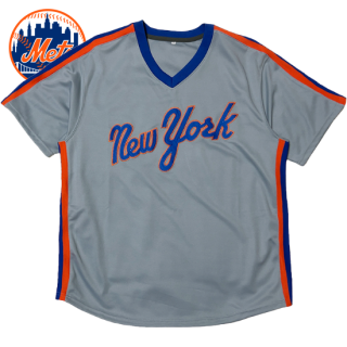 "NEW YORK METS" P/O Baseball Jersey -GREY-