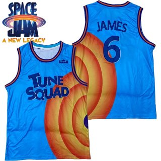 Space Jam 2 "Tune Squad - LeBron James" Basketball Jersey -BLUE-