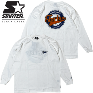 STARTER BLACK LABEL "Circle Logo" L/S T-Shirt -WHITE-