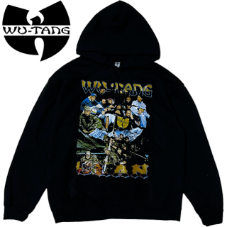 "Wu-Tang Clan" Vintage Style P/O Hoodie -BLACK-