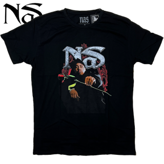 Nas "Red Rose" Official T-Shirt -BLACK-