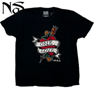 Nas "One Love" Official T-Shirt -BLACK-
