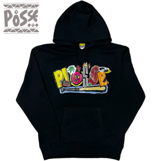 POSSE "90s Logo" P/O Hoodie -BLACK-