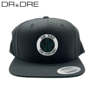 Dr. Dre "The Chronic" Leaf Logo Snapback Cap -BLACK-