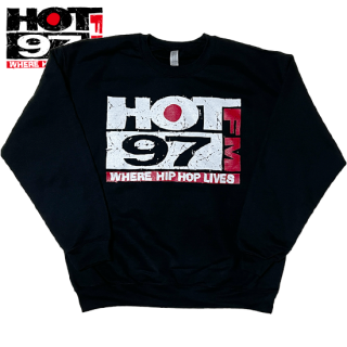 HOT 97 FM "WHERE HIPHOP LIVES" Logo Sweat -BLACK-