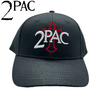 2PAC "Cross Logo" Dad Cap -BLACK-