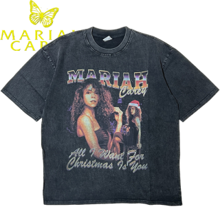 "Mariah Carey - All I Want For Christmas Is You" Vintage Style T-Shirt -VINTAGE BLACK-
