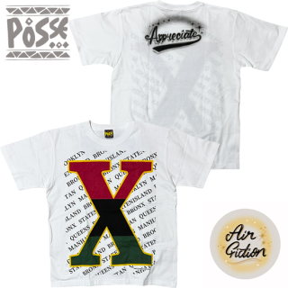 POSSE  AIR FICTION "Crooklyn' 10th Anniversary" T-Shirt -WHITE-