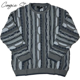 "Coogi Style" Crew Neck Sweater -GREY-