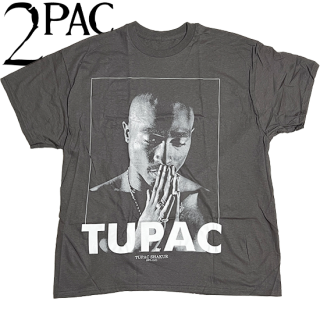 TUPAC "PRAYING HANDS" T-Shirt -CHARCOAL-