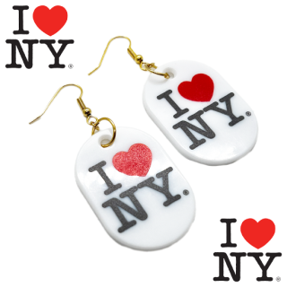 " I LOVE NY " Pierce -WHITE-