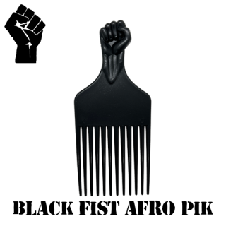 "BLACK FIST" AFRO PIK -BLACK-