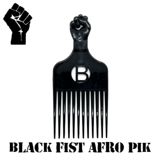 "BLACK FIST - B" AFRO PIK -BLACK-