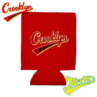 "Crooklyn' " Logo Can Koozie -RED-