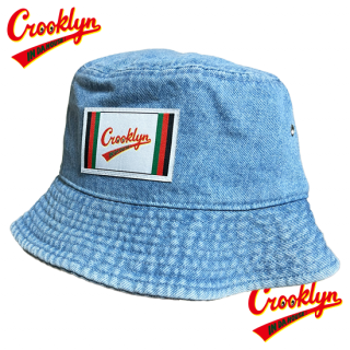 Crooklyn' "Tag Logo" Denim Bucket Hat -LIGHT BLUE-