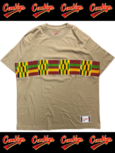 Crooklyn' "Kente" T-Shirt -SAND-