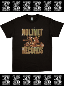 "NO LIMIT RECORDS" Logo Vintage Style T-Shirt -BLACK-