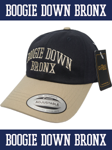 "Boogie Down Bronx" 6Panel Dad Cap -DARK NAVY/DARK STONE-