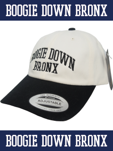 "Boogie Down Bronx" 6Panel Dad Cap -OFF WHITE/DARK BLACK-