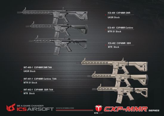 ICS CXP-MMR Carbine MTR-S1ストック MOSFET搭載 電動ブローバックガン