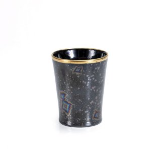  Shot Cup / Crystalline glaze  Black