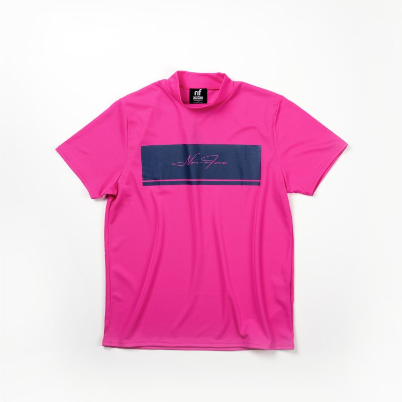 モックネックTシャツ Hot Pink