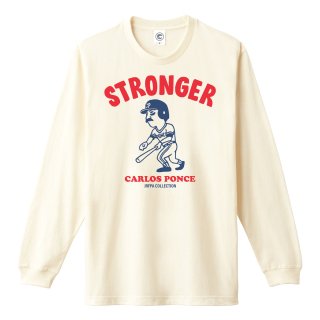 カルロスポンセ<br>STRONGERロングスリーブTシャツ<br>(袖リブ)<br>アイボリーの商品画像