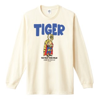 【期間限定販売アイテム】<br>初代タイガーマスクTIGER<br>ロングスリーブTシャツ<br>(袖リブ)<br>アイボリーの商品画像