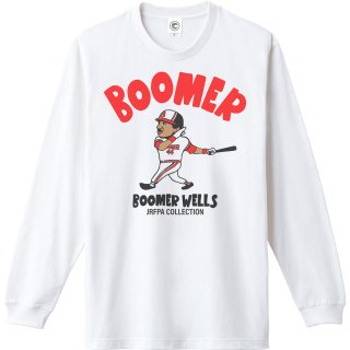 ブーマーウェルズ<br>BOOMER<br>ロングスリーブTシャツ<br>(袖リブ)<br>ホワイト