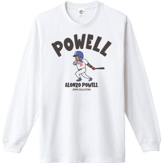 アロンゾパウエル<br>POWELL<br>ロングスリーブTシャツ<br>(袖リブ)<br>ホワイトの商品画像