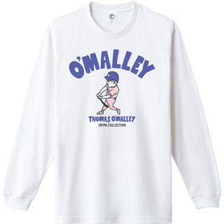 トーマスオマリー<br>O'MALLEY<br>ロングスリーブTシャツ<br>(袖リブ)<br>ホワイト