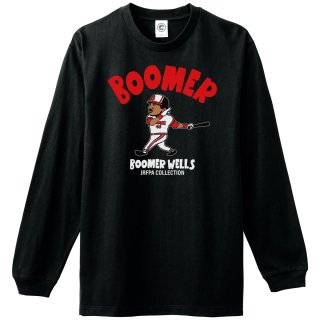 【当店限定カラー/ブラックボディ】<br>ブーマーウェルズ<br>BOOMER<br>ロングスリーブTシャツ<br>(袖リブ)<br>ブラックの商品画像