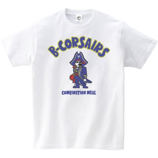 ミスタービーコル B-CORSAIRS コットンTシャツ ホワイト