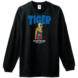 【期間限定販売アイテム】<br>初代タイガーマスクTIGER<br>ロングスリーブTシャツ<br>(袖リブ)<br>ブラックの商品画像