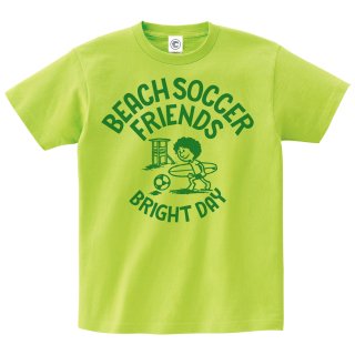 ビーチサッカーフレンズ<br>りおとくん<br>コットンTシャツ<br>ライトグリーンの商品画像