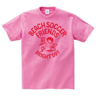 ビーチサッカーフレンズ<br>りおとくん<br>コットンTシャツ<br>ピンクの商品画像