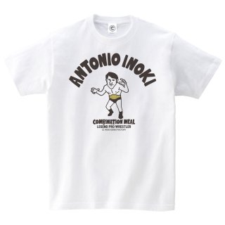 アントニオ猪木<br>ANTONIO INOKI<br>ファイティングポーズ<br>コットンTシャツ<br>ホワイトの商品画像