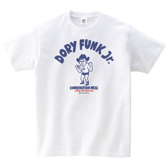 ドリー・ファンク・ジュニア DORY FUNK Jr. コットンTシャツ ホワイト