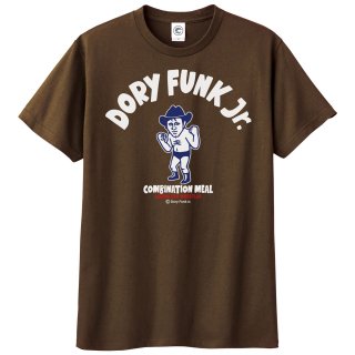 【当店限定カラー/ダークブラウンボディ】<br>ドリー・ファンク・ジュニア<br>DORY FUNK Jr.<br>コットンTシャツ<br>ダークブラウンの商品画像