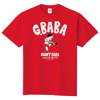【当店限定カラー/レッドボディ】<br>ジャイアント馬場G.BABA<br>コットンTシャツ<br>レッドの商品画像