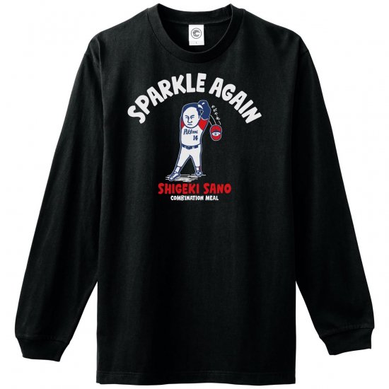 佐野慈紀 SPARKLE AGAIN ロングスリーブTシャツ ブラック