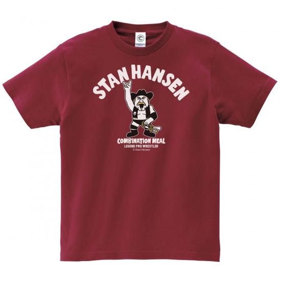スタン・ハンセン STAN HANSEN コットンTシャツ バーガンディ