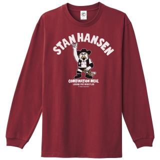コンビネーションミール<br>【当店限定カラー/バーガンディボディ】<br>スタン・ハンセン<br>STAN HANSEN<br>ロングスリーブTシャツ<br>(袖リブ)<br>バーガンディの商品画像