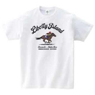 リバティアイランド 競走馬コレクション コットンTシャツ ホワイト