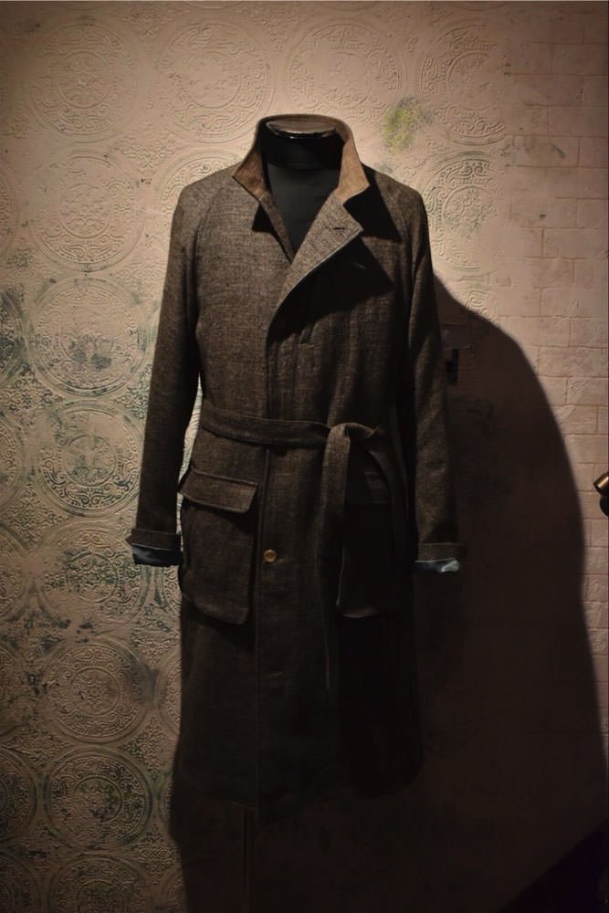 Verthandi clairton Shetland wool linen coat