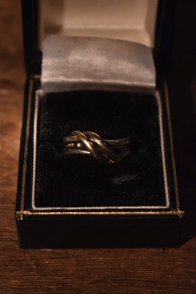 vintage silver×10k ring