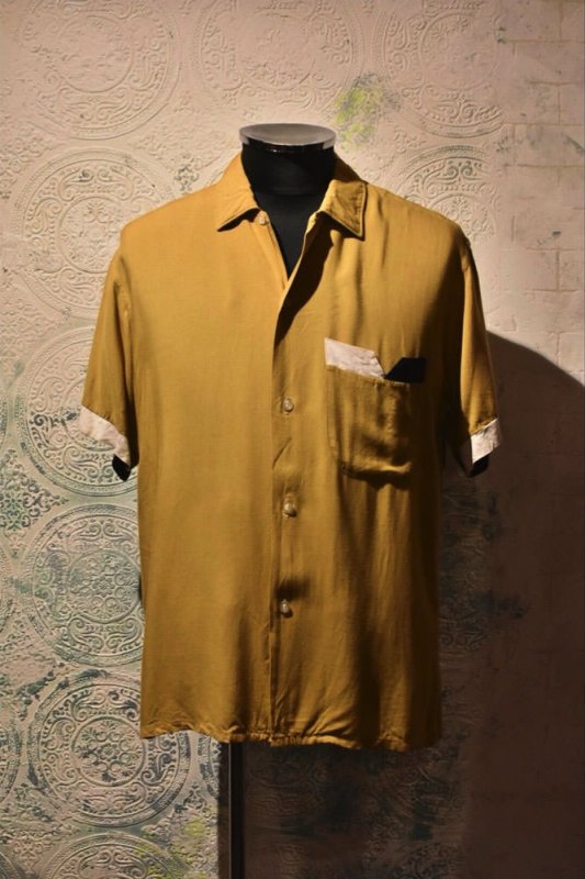 us 1950s rayon s/s shirt