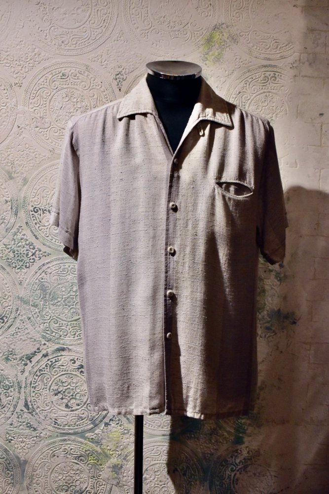 us 1960's sears cotton nep stripe s/s shirt