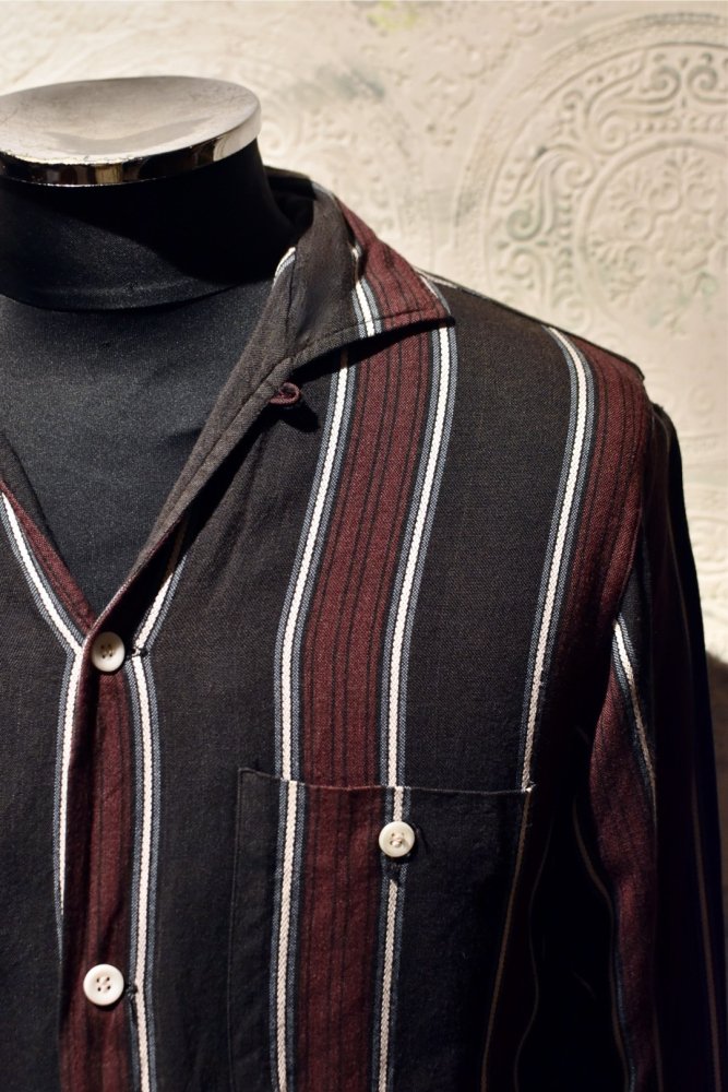 us ~1960's Italian collar stripe shirt